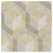 Wallpaper - Geometrical Pattern - 20.5" x 33' - Yellow/Beige