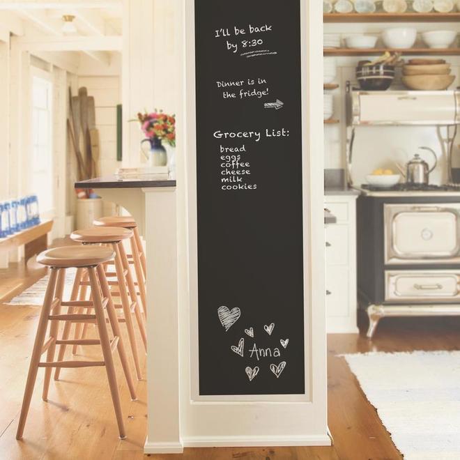 "Peel And Stick" Chalkboard Wallpaper - Black