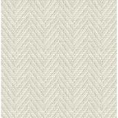 A-Street Prints Linen Ziggity Wallpaper Unpasted Beige 56.4 sq ft