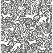 A-Street Prints Seeger Charcoal Meadow Wallpaper Unpasted 56.4 sq ft
