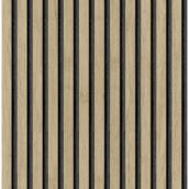 NuWallpaper Peel-and-Stick Wallpaper - Oak Wood and Charcoal Battens - 20.5-in x 18-ft