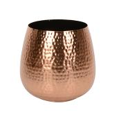 Pot pour plantes, style martelé, 10", métal, cuivre