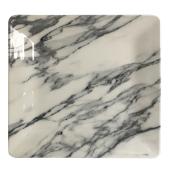 Marble Square Melamine Side Plate - 8 1/2" - Black/White