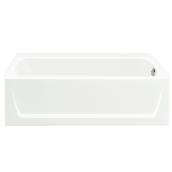 Sterling 32-in x 60-in White Polyresin/Fibreglass Rectangular Bathtub with Right-Hand Drain