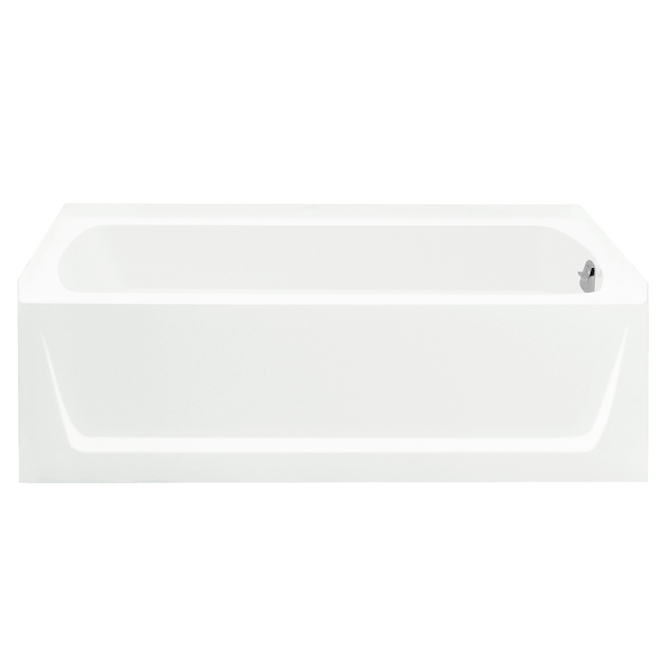 Baignoire rectangulaire 32 po x 60 po Ensemble par Sterling, polyrésine/fibre de verre, blanc, drain à gauche