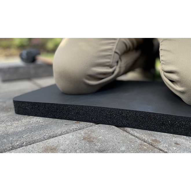 Coussin en mousse pour genoux Tommyco noir de 17,5 po x 11,5 po