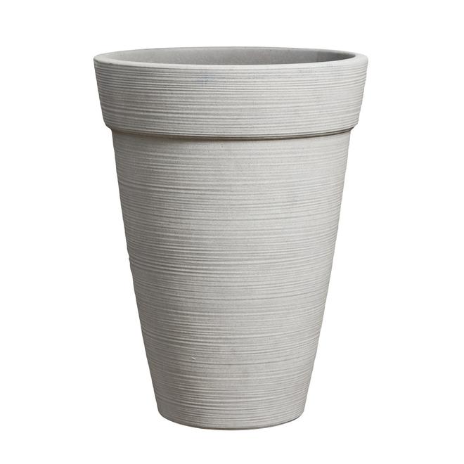 Vase Shell de Grosfillex résine grise 15,79 x 21,17 po