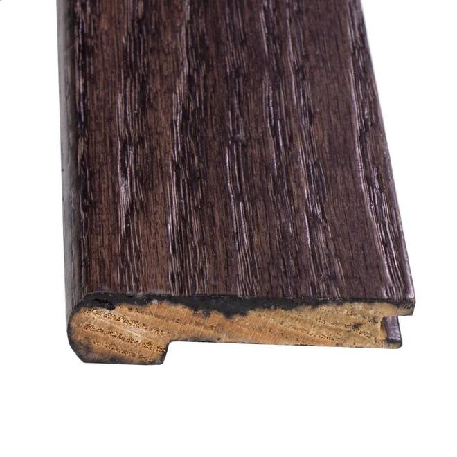 Flexco 0.5-in x 78.0-in Dark Chocolate Oak Stair nose Floor Moulding