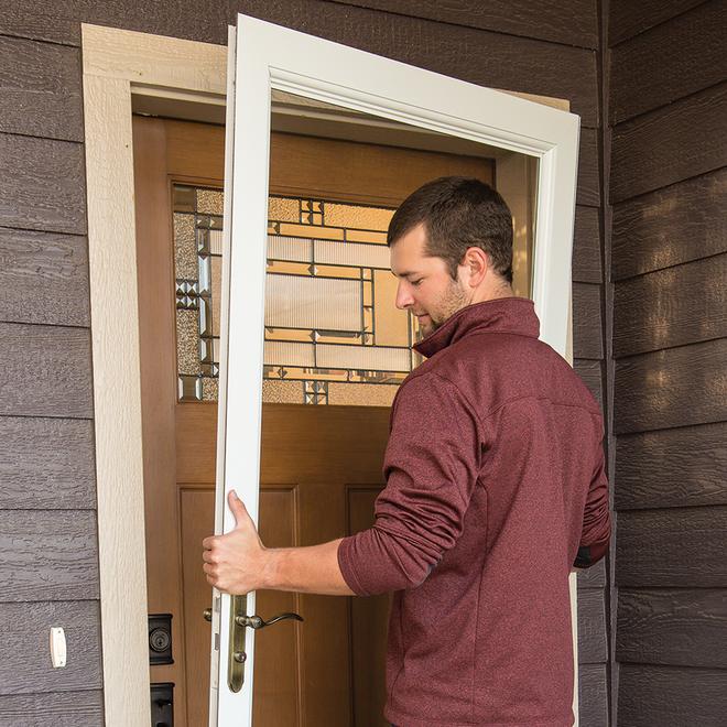 LARSON Pembrook White Vinyl Hinged Screen Door (Common: 32-in x 81-in; Actual: 31.75-in x 79.75-in)