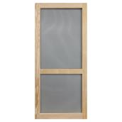 Screen Tight Woodcraft Natural Wood Hinged Screen Door (Common: 32-in x 80-in; Actual: 32-in x 80-in)