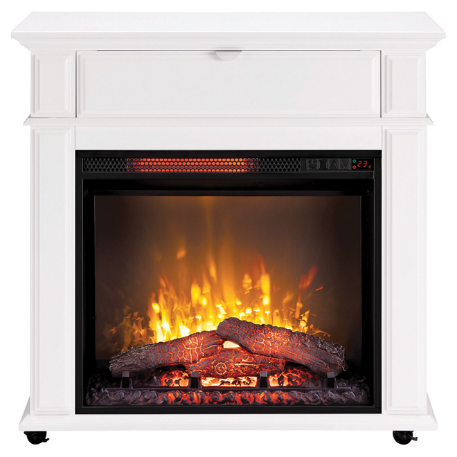 Infrared Electric Fireplace White 1500 W 1164fm 23 201 Rona