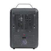 Utility Heater with Thermostat - 1500 W - 5100 BTU - Black