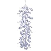 Pre-Lit Artificial White Garland - 160 Lights - 6'
