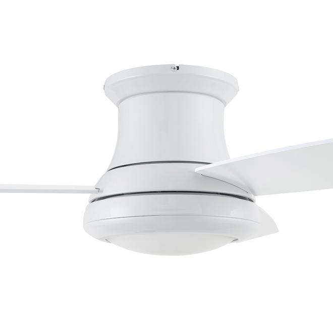 Harbor Breese Sailstream 52-in Gloss White LED Remote-Controlled Ceiling Fan - 3-Blade