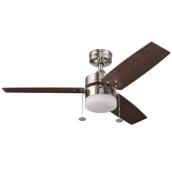 Prominence Home Orim Ceiling Fan - 3 Reversible Blades - Auburn and Silver - 42-in dia