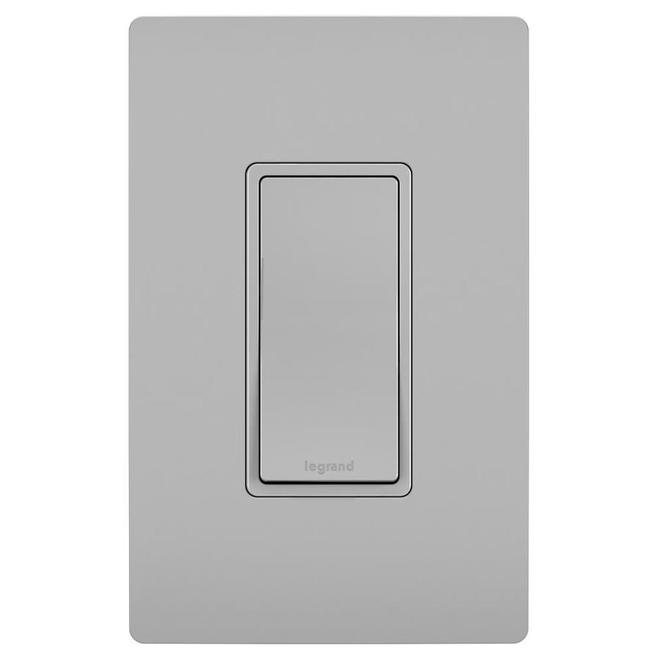 Legrand radiant 15 Amp Single Pole Switch Gray