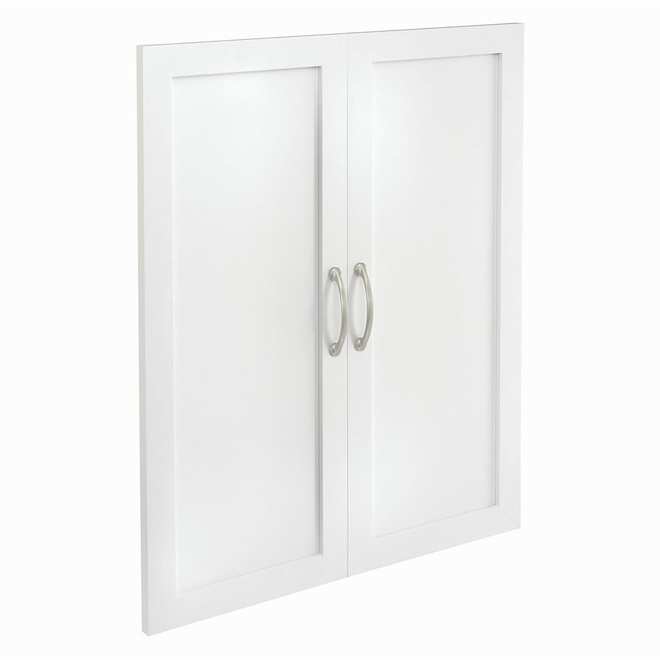 ClosetMaid SuiteSymphony 25-in W x 30-in H Pure White Shaker-Style Wood Laminate Doors with Satin Nickel Handles