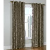Commonwealth Embroidered Floral Grommet Curtain 52-in x 95-in - Taupe