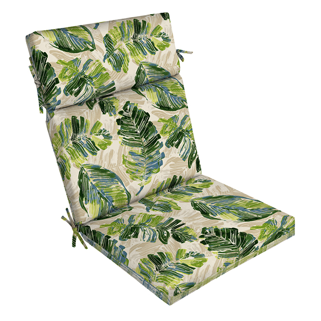 Coussins de chaise longue lot de 2, Coussin d'extérieur motif de  feuilles755310