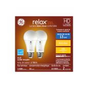 Ampoules de remplacement DEL blanc doux HD RELAX de GE A19 de 100 W, pour un éclairage d'intérieur courant