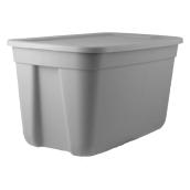 Boîte de rangement en plastique Snap Lid, 18 gallons, gris