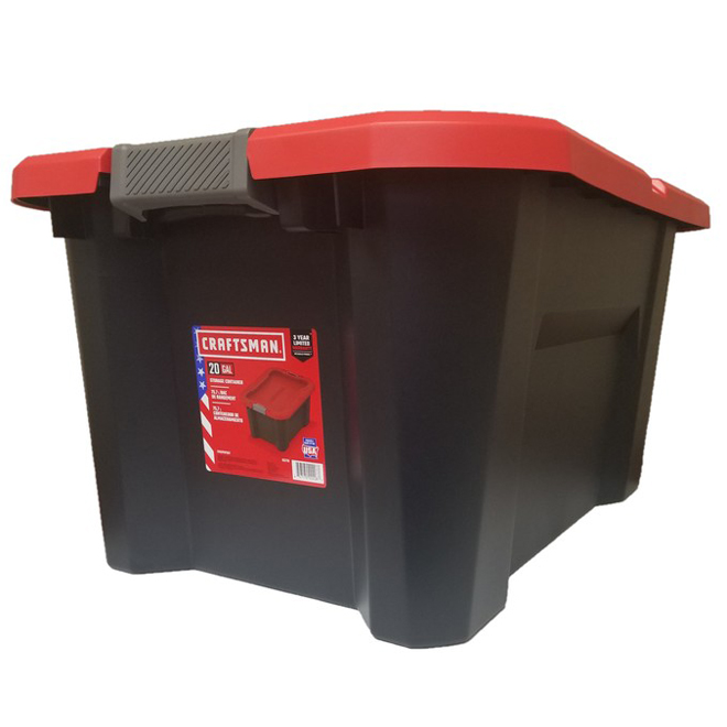 CRAFTSMAN 75-L Latching Lid Plastic Storage Box