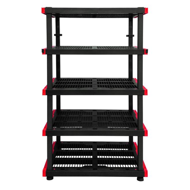 Craftsman Modular 5-Shelf Storage Unit - Plastic - 72-in x 40-in x 24-in - Black