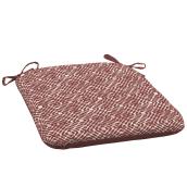 Coussin pour chaise de patio Style Selections, treillis, 18 po x 19 po, polyester, rouge