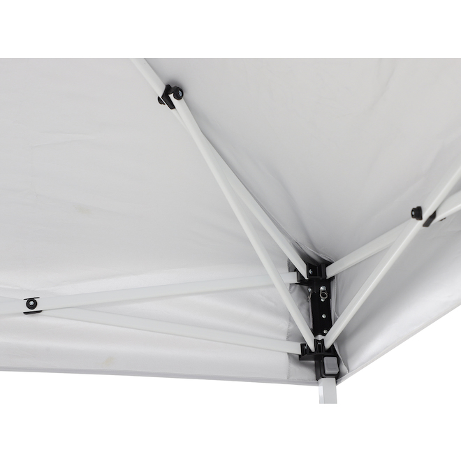 Style Selections 10 x 10-ft Steel/Polyester White Pop-Up Canopy