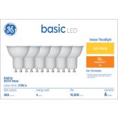 GE Basic Soft White 50 W Replacement LED Indoor Floodlight GU10 PAR16 Light Bulbs (6-Pack)