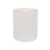 Danson Decor Indoor Outdoor Flameless Candle with Flickering LED Light - 6.25-in x 7.5-in - White