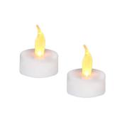 Danson Decor Flameless Tea Lights with Flickering LED Lights - Warm White - 2-Pack