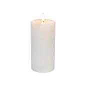 Danson Decor Indoor Outdoor Flameless Candle with Flickering LED Light - Plastic and Wax - 3-in x 6-in - White