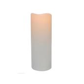 Danson Decor Indoor Outdoor Flameless Candle with Flickering LED Light - 3-in x 8-in - White