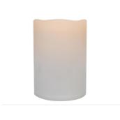Danson Decor Indoor Outdoor Flameless Candle with Flickering LED Light - 4-in x 6-in - White