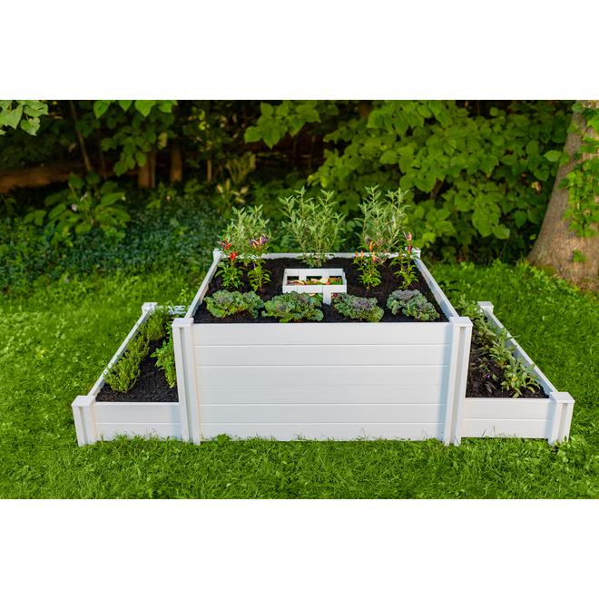 Vita 84-in W x 48-in L x 22.5-in H white Plastic Raised Garden Bed