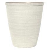 Pot oval Dune en plastique, format grand, 11 po, beige et gris