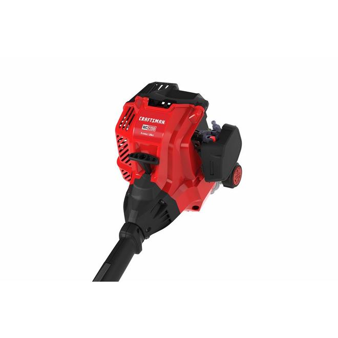 CRAFTSMAN WC2200 Gas String Trimmer - 17-in - 25 cc - Curved Shaft -Red and Black