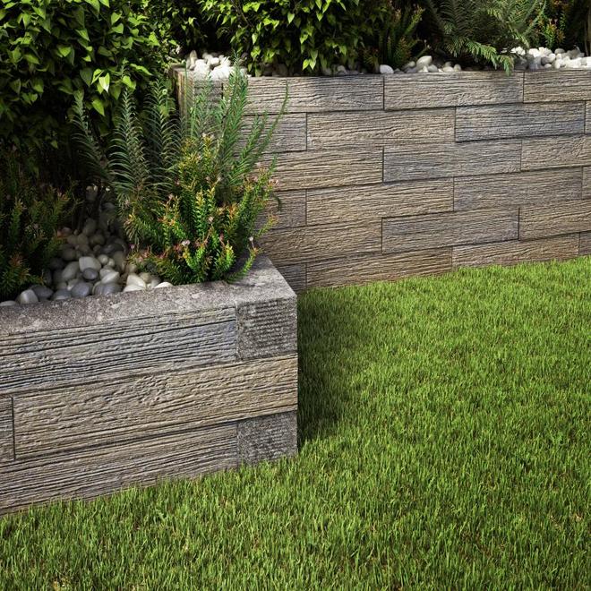 Oldcastle Caribou Wall Block 24-in Concrete Earth Blend