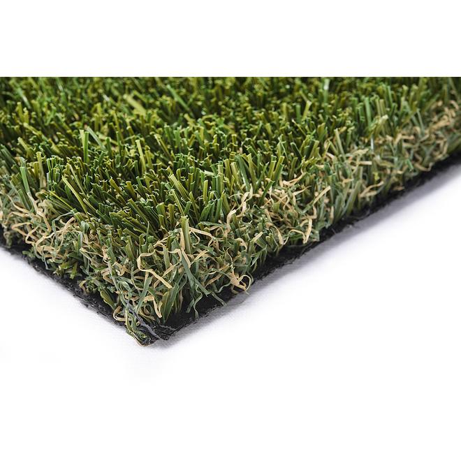 Gazon synthétique en polypropylène vert SYNLawn pour intérieur/extérieur de 3 l. x 11 pi L.