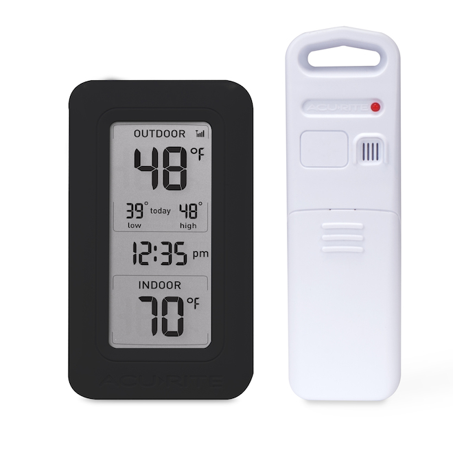 Acurite Wireless Digital Indoor And, Digital Outdoor Thermometer And Clock