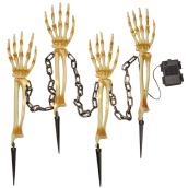 Sylvania 4 Piece Battery Operated Skeleton Arms with Chain 24-in