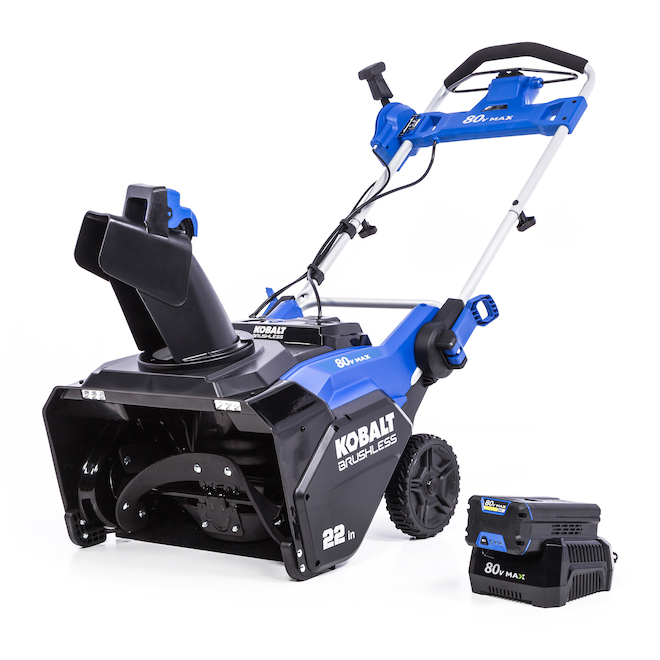 Kobalt 80V-22-in Single Stage Electric Cordless Snow Blower - 1 Battery Included