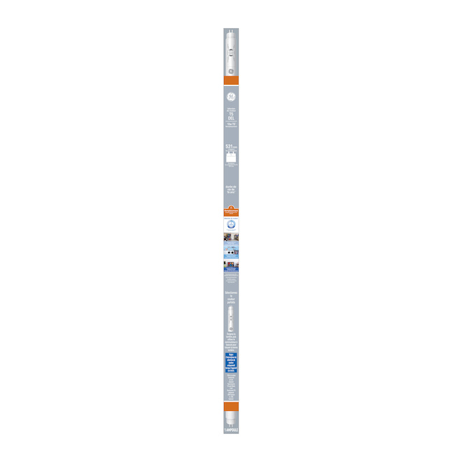 Tube fluorescent DEL T5A  21 po de GE à choix de blancs 13 W