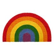 Tapis d'entrée FHE arc-en-ciel en fibre de coco de 18 po x 30 po