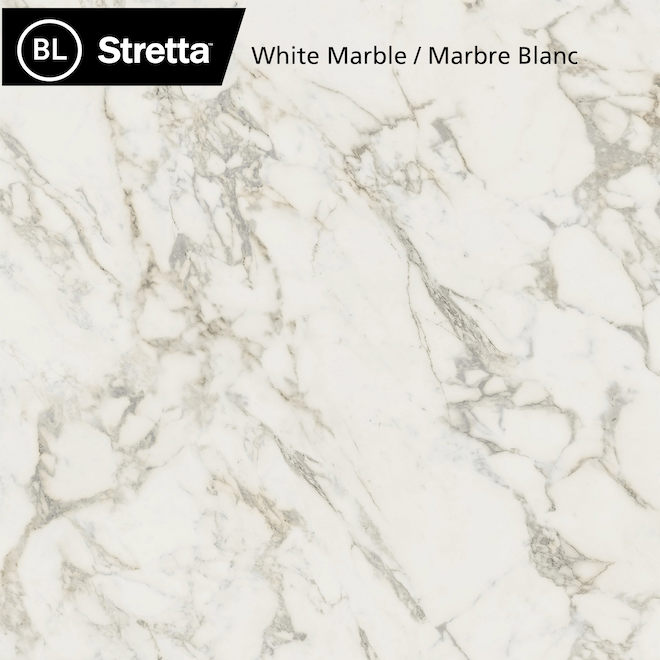 Bélanger Laminés 30 L x 1.13-in W White Laminate Marble End Cap Kit