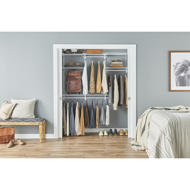 ClosetMaid ShelfTrack White Closet Shelf Kit - 4-6-ft