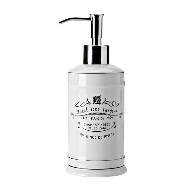 Moda at Home White Ceramic Paris Lotion Dispenser