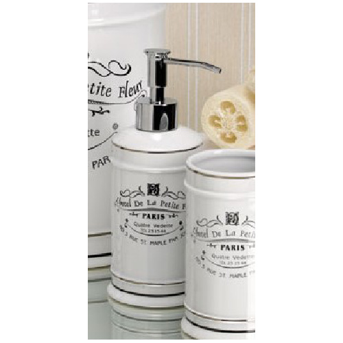 Moda at Home White Ceramic Paris Lotion Dispenser