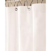 Moda at Home Prime 71-in x 71-in Solid White Polyester Shower Curtain Liner
